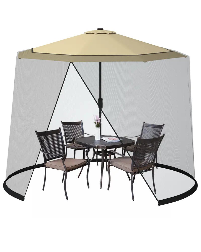 9 -10 Feet Outdoor Umbrella Table Screen Mosquito Bug Insect Net - Outdoor Umbrellas