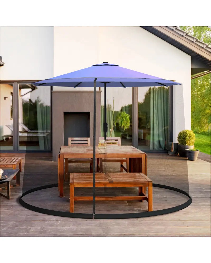 9 -10 Feet Outdoor Umbrella Table Screen Mosquito Bug Insect Net - Outdoor Umbrellas