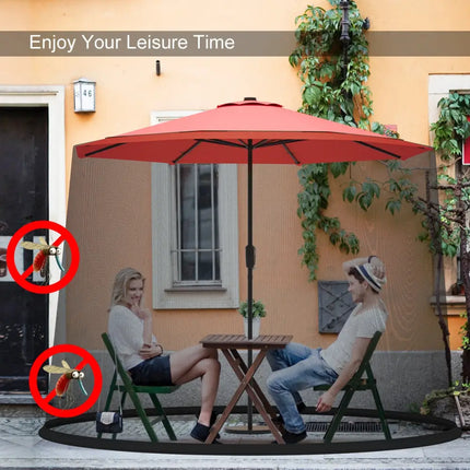 9 -10 Feet Outdoor Umbrella Table Screen Mosquito Bug Insect Net - Outdoor Umbrellas