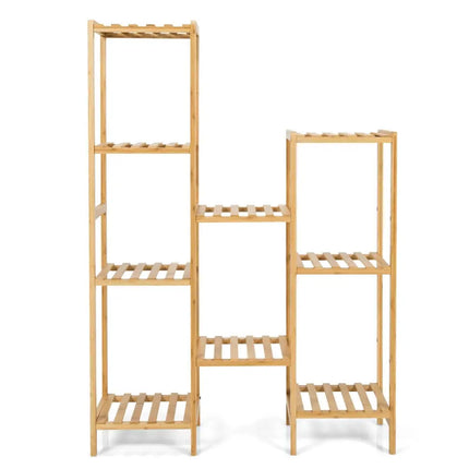 9/11-Tier Bamboo Plant Stand for Living Room Balcony Garden-9-Tier - Natural - Plant Stands