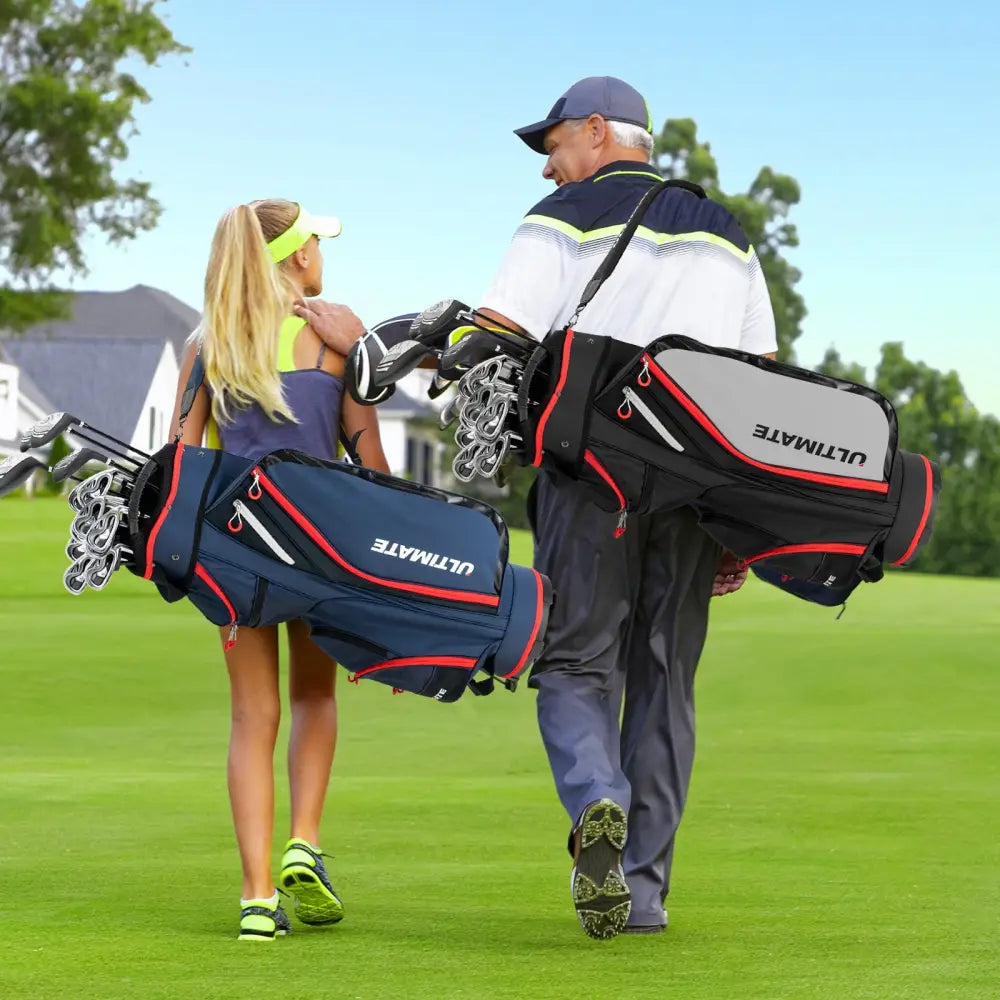 9.5 Inch Golf Cart Bag with 14 Way Dividers Top Organizer-Navy - Navy - Golf