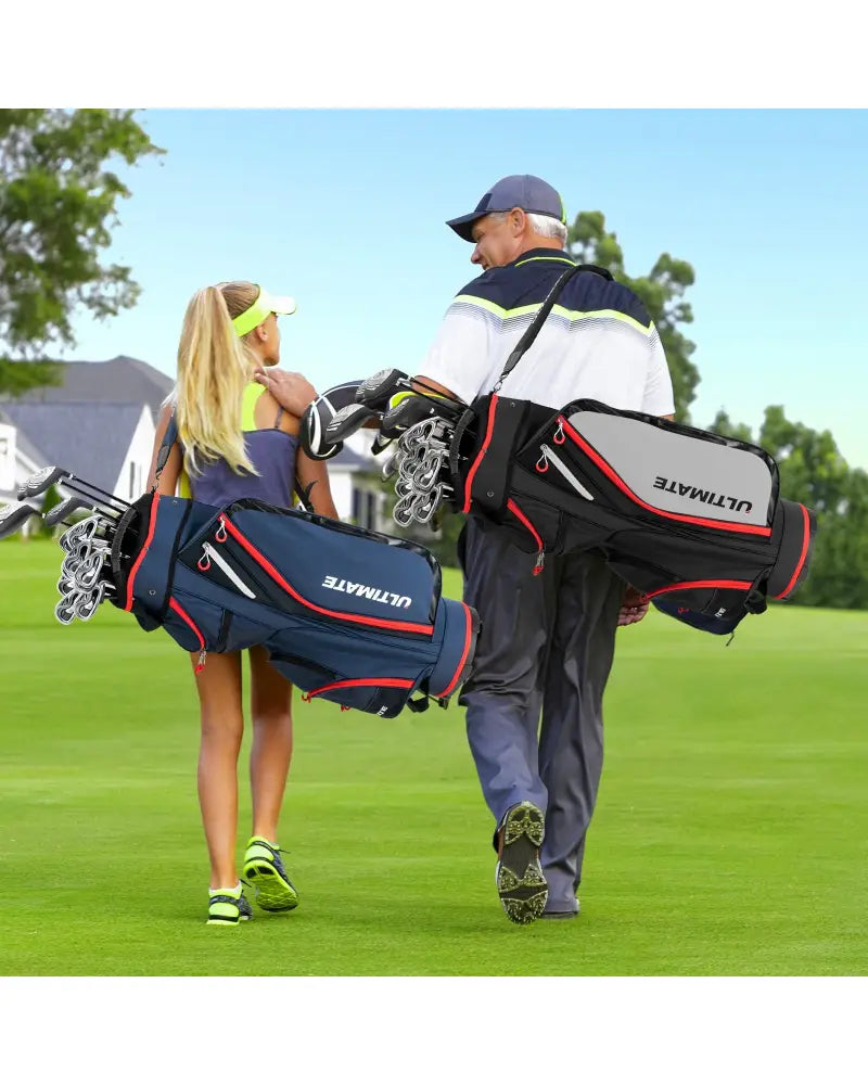 9.5 Inch Golf Cart Bag with 14 Way Dividers Top Organizer-Navy - Navy - Golf