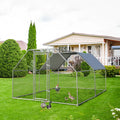 9.5 x 12.5 Feet Large Walk In Chicken Coop Run House - Silver - Chicken Coops
