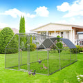 9.5 x 19 Feet Large Walk In Chicken Coop - Silver - Chicken Coops