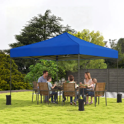 9.5 x 9.5 Feet Pop up Canopy Tent with Adjustable Heights-Blue - Blue - Canopies