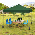 9.5 x 9.5 Feet Pop up Canopy Tent with Adjustable Heights-Green - Green - Canopies