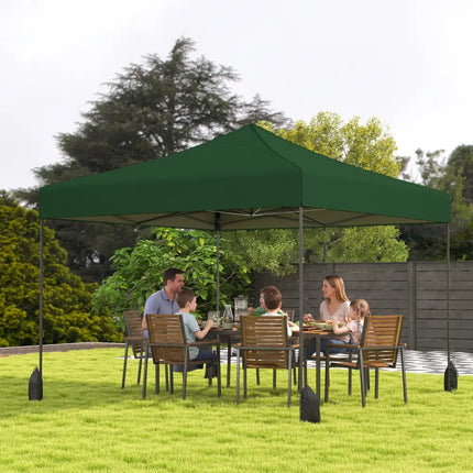 9.5 x 9.5 Feet Pop up Canopy Tent with Adjustable Heights-Green - Green - Canopies