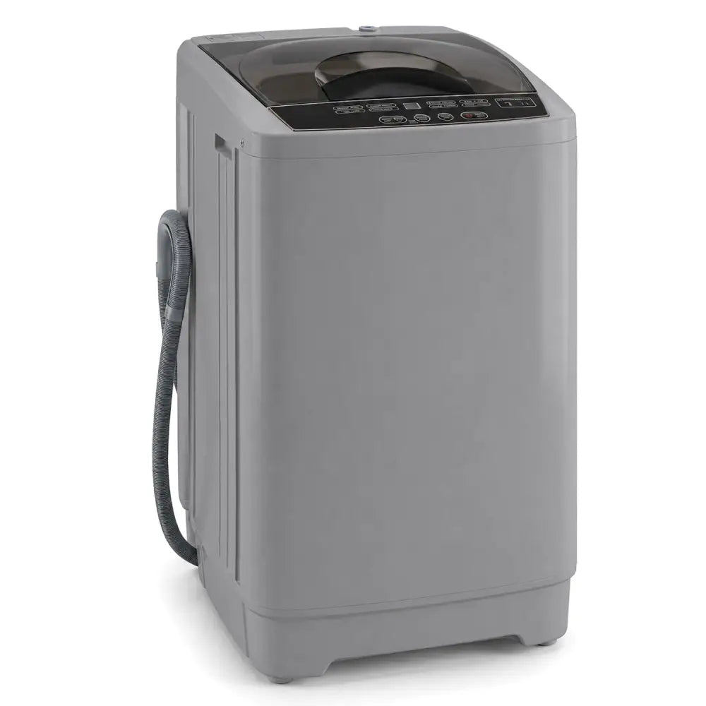9.93 lbs Full Automatic Washing Machine with 8 Preset Programs-Gray - Gray - Washing Machines