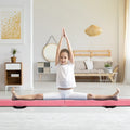 9 FT Folding Gymnastics Balance Beam with Anti-slip Base and Pine Wood Frame-Pink - Pink - Yoga & Gym Mats