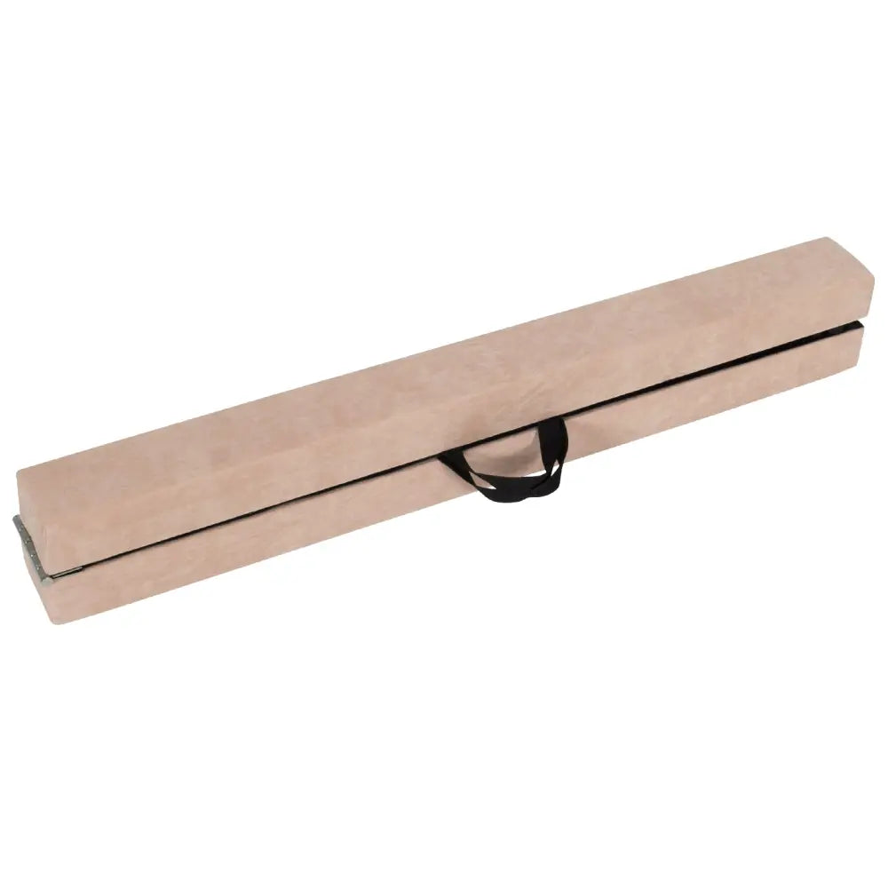 9 FT Folding Gymnastics Balance Beam with Anti-slip Base and Pine Wood Frame-Brown - Brown - Yoga & Gym Mats