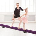 9 FT Folding Gymnastics Balance Beam with Anti-slip Base and Pine Wood Frame-Purple - Purple - Yoga & Gym Mats