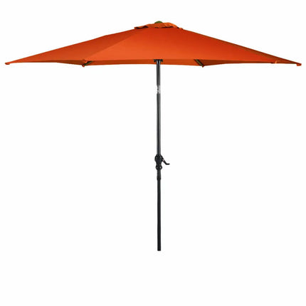 9 ft Patio Outdoor Umbrella with Crank-Orange - Orange - Outdoor Umbrellas