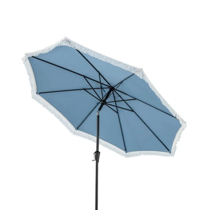 9 FT Patio Umbrella with Sun-Protective Canopy for Patio Garden Pool-Navy - Navy - Outdoor Umbrellas