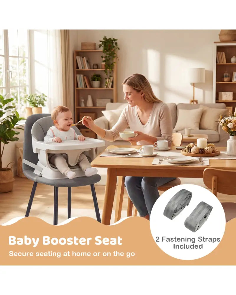 9-in-1 Convertible High Chair with Solid Wood Legs for Babies and Toddlers-White - White - High Chairs