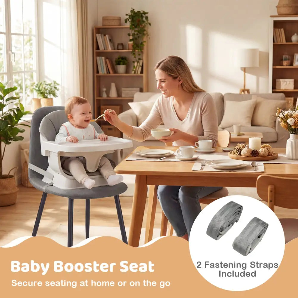 9-in-1 Convertible High Chair with Solid Wood Legs for Babies and Toddlers-White - White - High Chairs