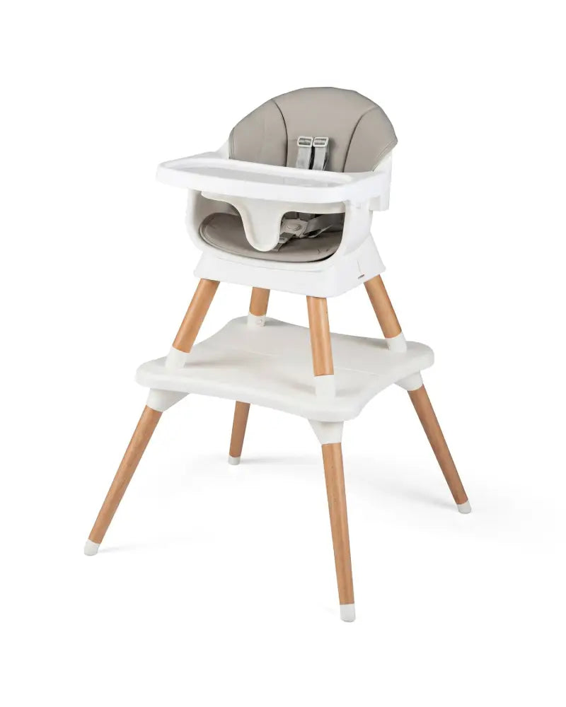 9-in-1 Convertible High Chair with Solid Wood Legs for Babies and Toddlers-White - White - High Chairs
