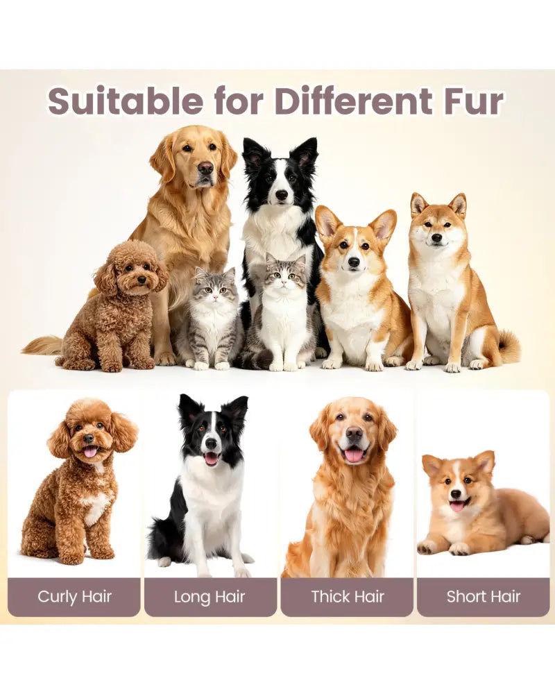 9-in-1 Dog Grooming Vacuum Kit for Shedding with 3 Suction Modes and Clippers for Dogs and Cats Home Cleaning - Vacuums