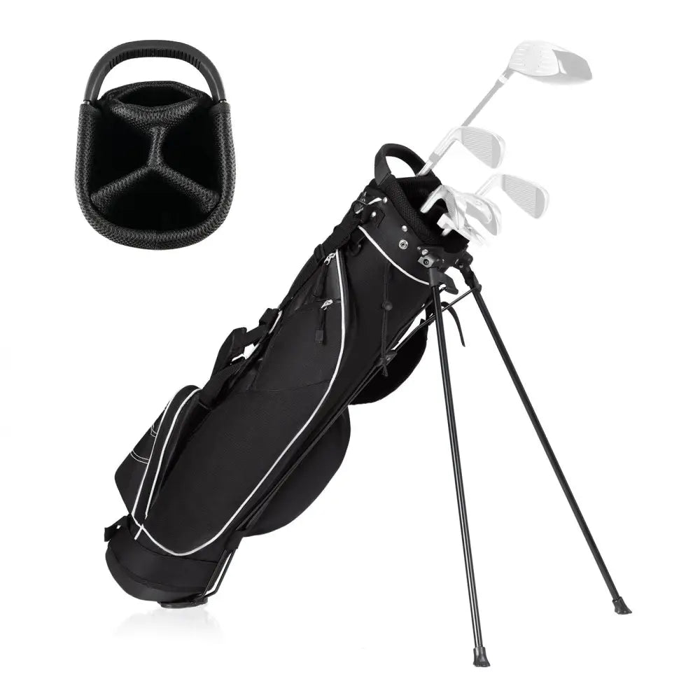 9 Inch Golf Stand Bag Divider Carry Pockets Storage - Black - Golf