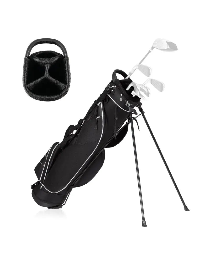9 Inch Golf Stand Bag Divider Carry Pockets Storage - Black - Golf