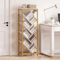 9-Tier Freestanding Bookcase for Hardcover Books-White - White - Bookcases