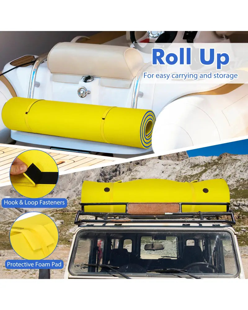9’ x 6’ 3 Layer Floating Water Pad Foam Mat -Yellow - Yellow - Swimming