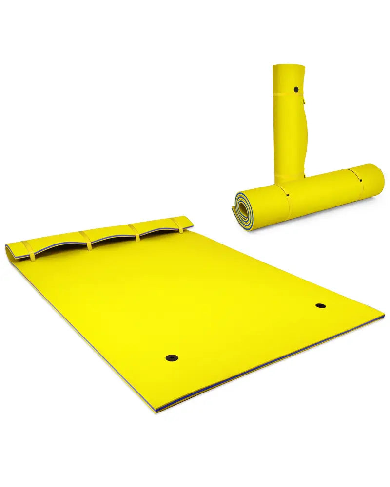 9’ x 6’ 3 Layer Floating Water Pad Foam Mat -Yellow - Yellow - Swimming