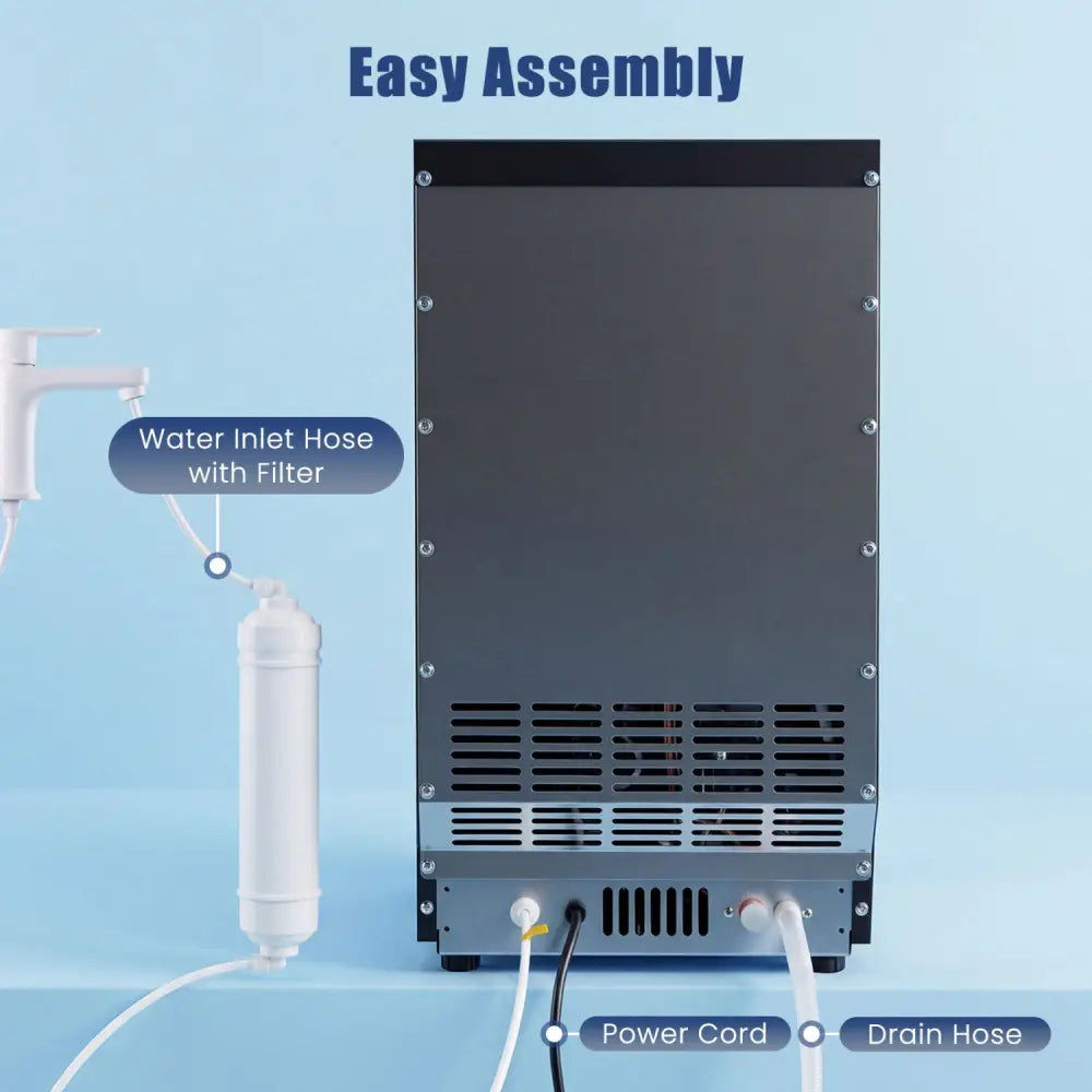 90 LBS/24H Commercial Nugget Ice Maker with Self-Cleaning - Ice Makers