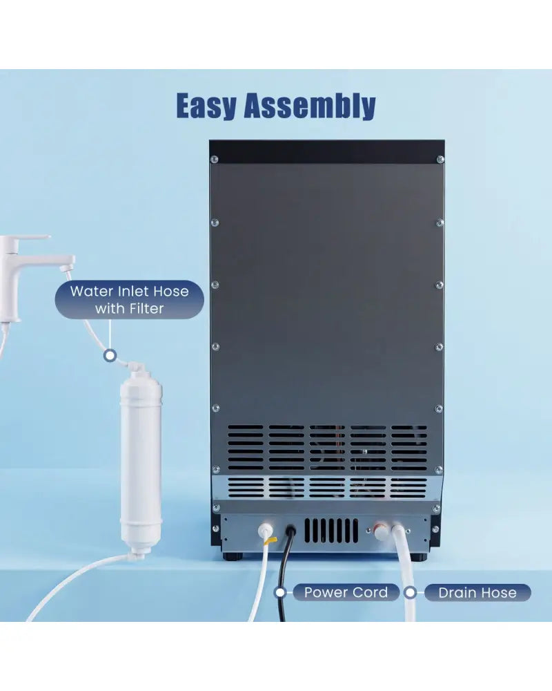 90 LBS/24H Commercial Nugget Ice Maker with Self-Cleaning - Ice Makers