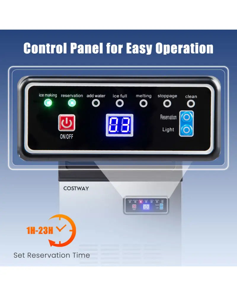 90 LBS/24H Commercial Nugget Ice Maker with Self-Cleaning - Ice Makers