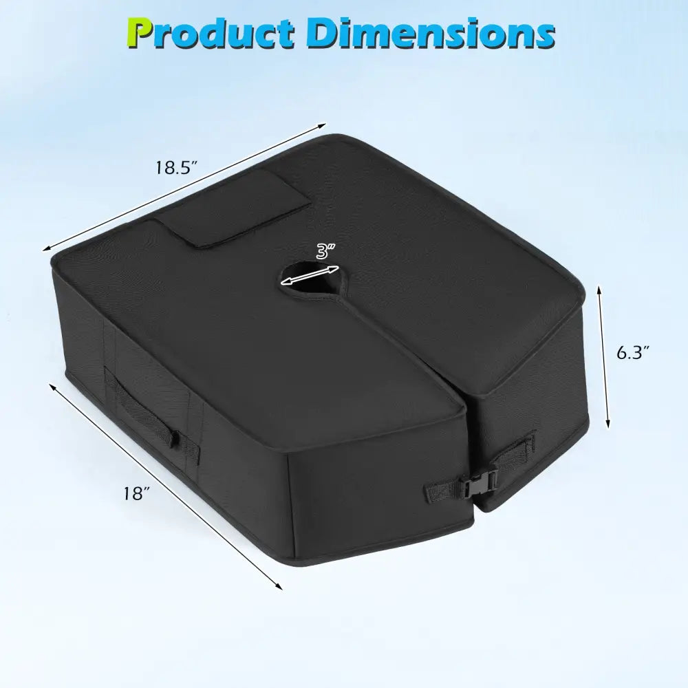 90 LBS Sand-fillable Umbrella Base Weight-Black - Black - Outdoor Umbrella Bases