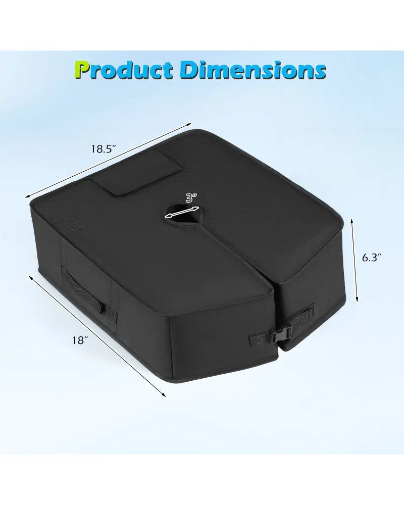 90 LBS Sand-fillable Umbrella Base Weight-Black - Black - Outdoor Umbrella Bases