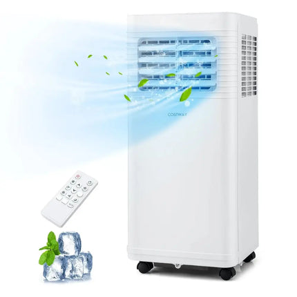9000 BTU Portable Air Conditioner 3 in 1 AC Unit with Fan and Dehumidifier Costway