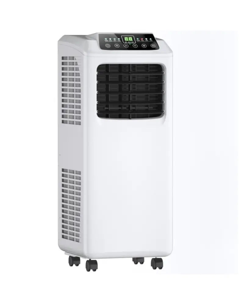 9000 BTU Portable Air Conditioner with Built-in Dehumidifier and Remote Control - Black & White - Portable Air