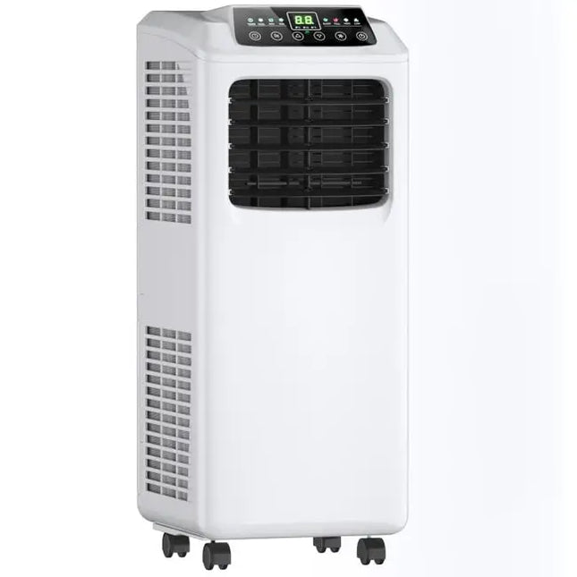 9000 BTU Portable Air Conditioner with Built-in Dehumidifier and Remote Control - Black & White - Portable Air