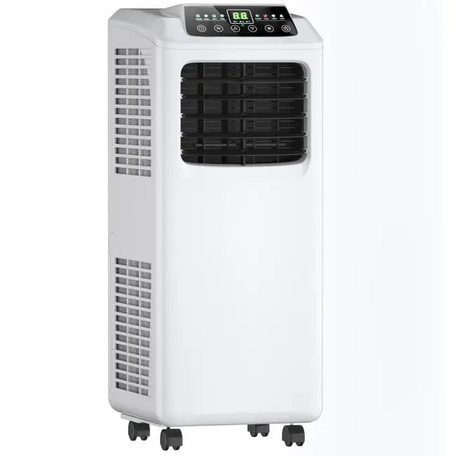 9000 BTU Portable Air Conditioner with Built-in Dehumidifier and Remote Control - Black & White - Portable Air