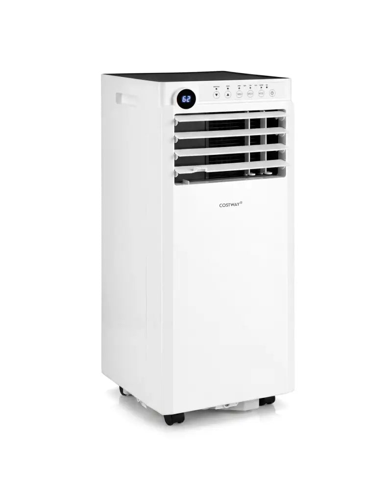 9000 BTU Portable Air Conditioner with Dehumidifier and 24H Timer-White - White - Portable Air Conditioners
