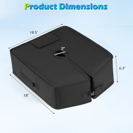 90 LBS Sand-fillable Umbrella Base Weight-Black