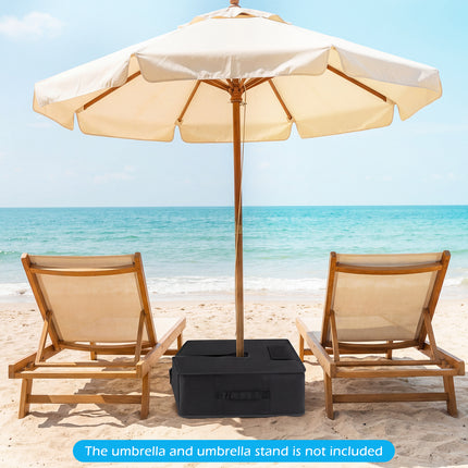 90 LBS Sand-fillable Umbrella Base Weight-Black