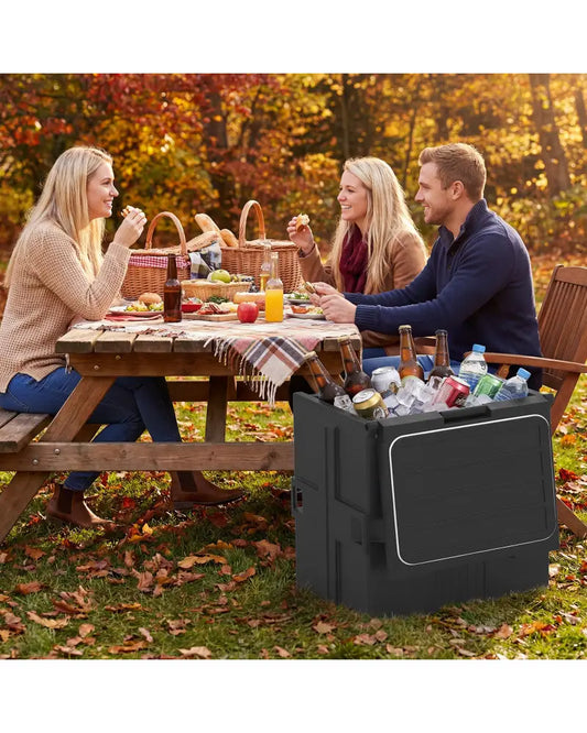 91 Qt Insulated Food Pan Carrier with Door Shafts-Black - Black - Kitchen Appliances