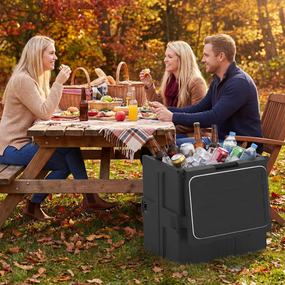 91 Qt Insulated Food Pan Carrier with Door Shafts-Black - Black - Kitchen Appliances