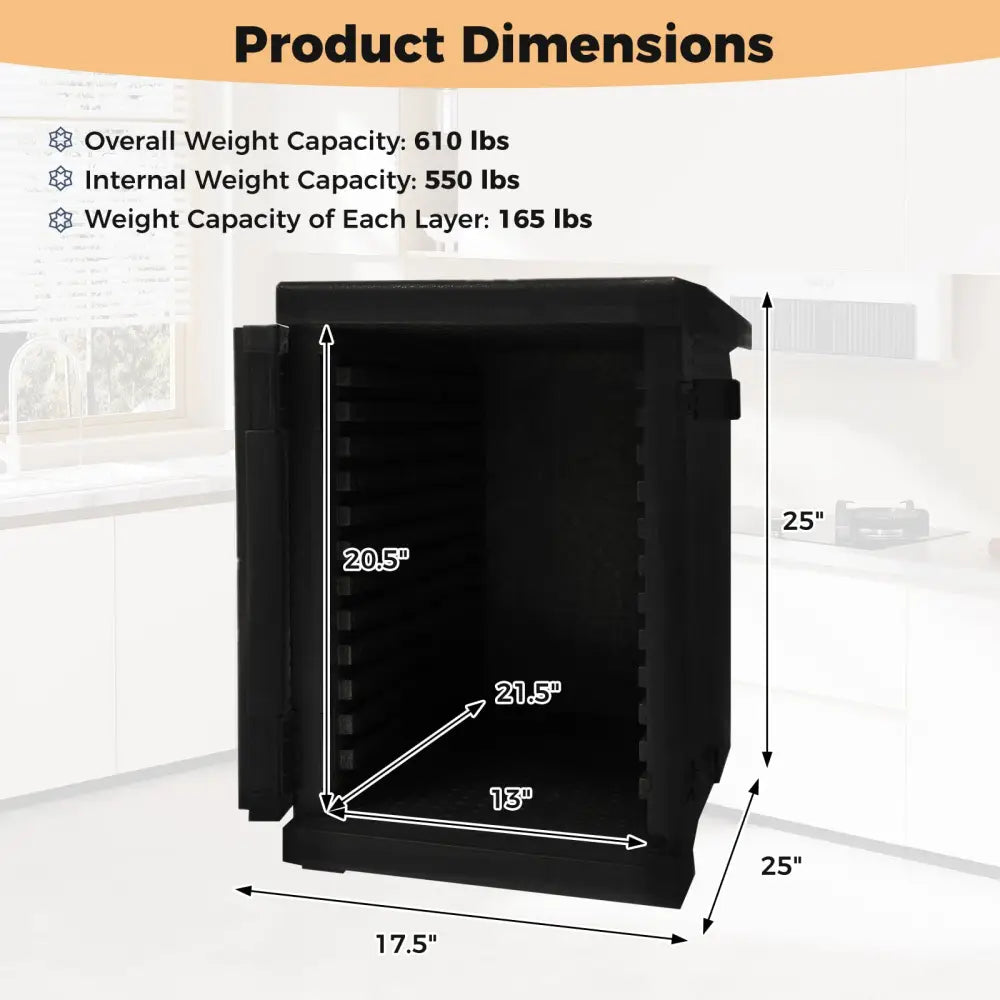 91 Qt Insulated Food Pan Carrier with Safety Buckles - Coolers