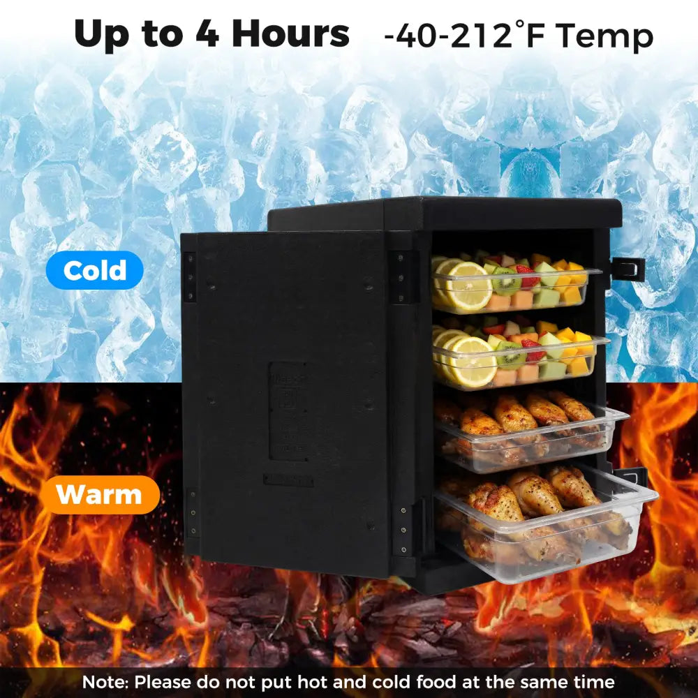 91 Qt Insulated Food Pan Carrier with Safety Buckles - Coolers