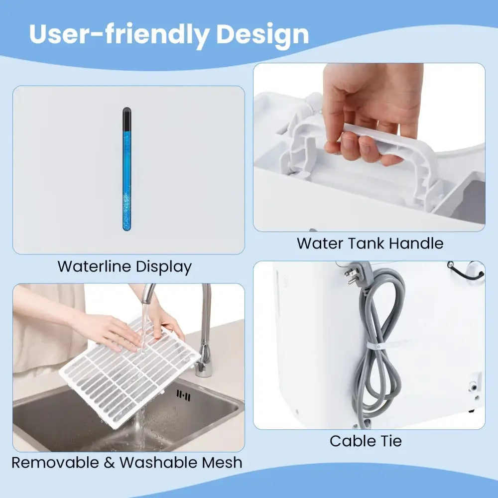94.5 Pints Dehumidifier with 24H Timer and LED Display-White Costway