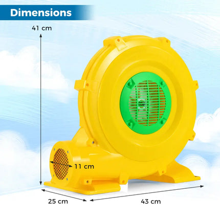 980W Bounce House Blower 1.31 HP Portable Air Pump Fan with Handle and Ground Stakes - Air Blowers