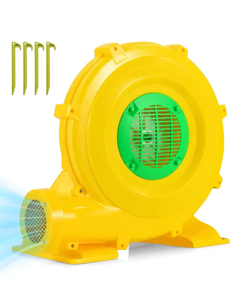 980W Bounce House Blower 1.31 HP Portable Air Pump Fan with Handle and Ground Stakes - Air Blowers