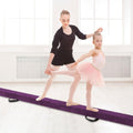 9 FT Folding Gymnastics Balance Beam with Anti-slip Base and Pine Wood Frame-Purple