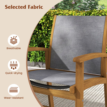 9 Pieces Acacia Wood Patio Dining Set for 6-8