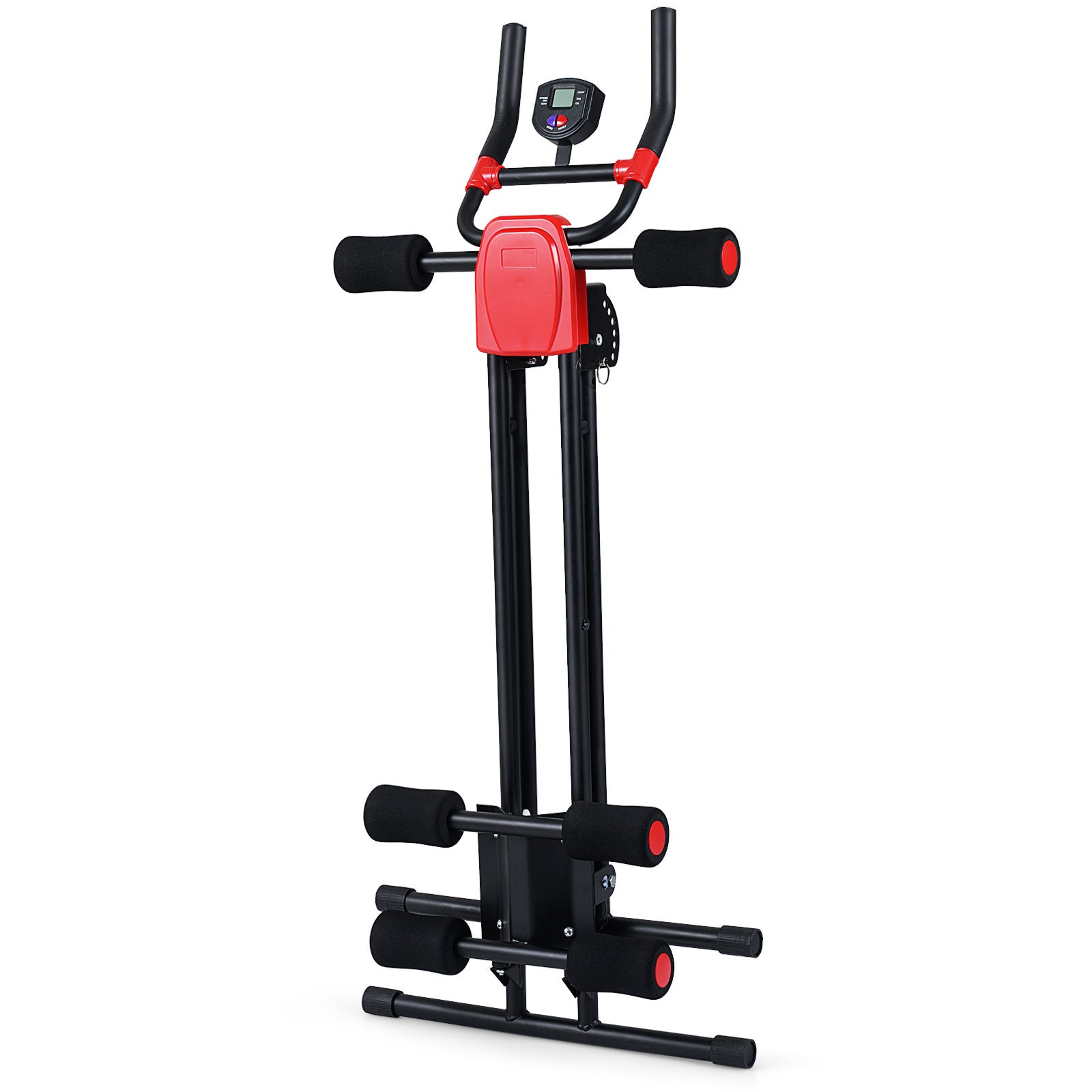 Ab Workout Equipment Foldable Abdominal Trainer Adjustable Ab Machine-Black
