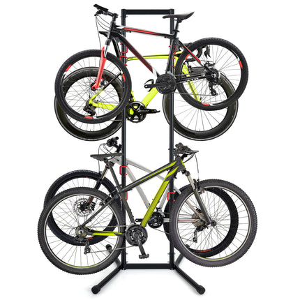 Adjustable Bike Storage Rack with Vertical Stand for 4 Bikes and Garage
