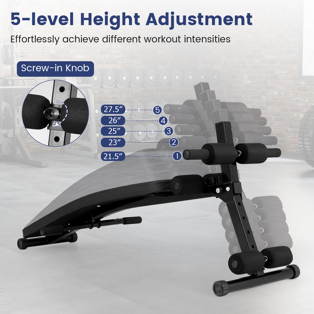 Adjustable Decline Sit Up Bench for Exercise for Home Gym